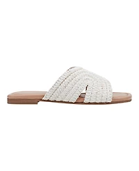 Marc Fisher Ltd Women's Narda Square Toe Flat Sandals