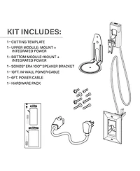 Sanus Universal Tilt & Swivel Speaker Wall Mount and Power Kit - Each