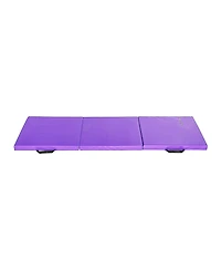 BalanceFrom Fitness GoGym 6x2ft Folding 3 Panel Exercise Mat w/Handles, Purple