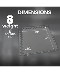 BalanceFrom Fitness 48 Sq Ft Interlocking Eva Foam Exercise Mat Tiles