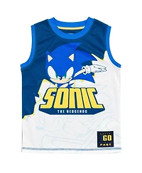 Sega Boys Sonic the Hedgehog Knuckles Tails Tank Top and Shorts to