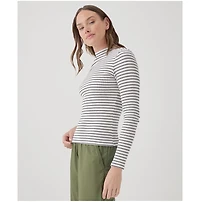 Pact Women's Organic Cotton Favorite Rib Mockneck Top