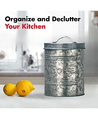Amici Home Rustic Kitchen Metal Coffee Canister