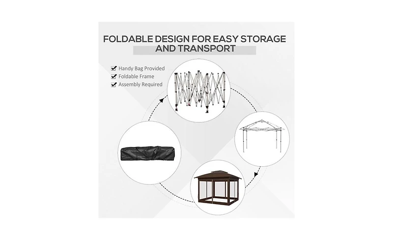 Slickblue Pop-Up Canopy Tent for Instant Outdoor Shelter and Events