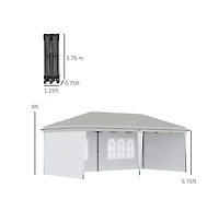 Slickblue 10' x 20' Pop-Up Canopy Party Tent with 4 Sidewalls for Complete Coverage