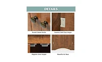 Slickblue Corner Triangle Bathroom Storage Cabinet with Adjustable Shelves for Space-Saving Organization