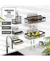 Clara Clark Premium Adhesive Shower Caddy & Bathroom Organizer - Grey