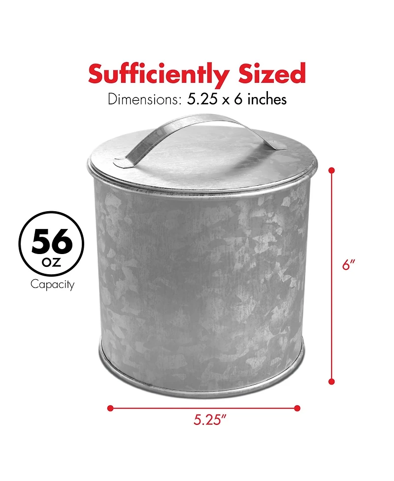 Amici Home Newport Galvanized Metal Canister
