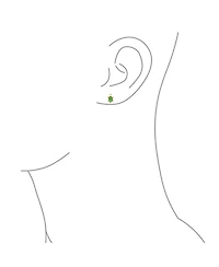 Bling Jewelry Petite Tiny Nautical Vacation Cz Green Tortoise Turtle Yellow 14K Gold Stud Earrings Secure Screw back