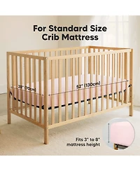 KeaBabies 2pk Soothe Waterproof Fitted Crib Sheets for Girl, Boy, 100% Soft Cotton Mattress Protector Sheet
