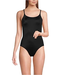 Lands' End Petite Tugless Thin Strap One Piece Swimsuit