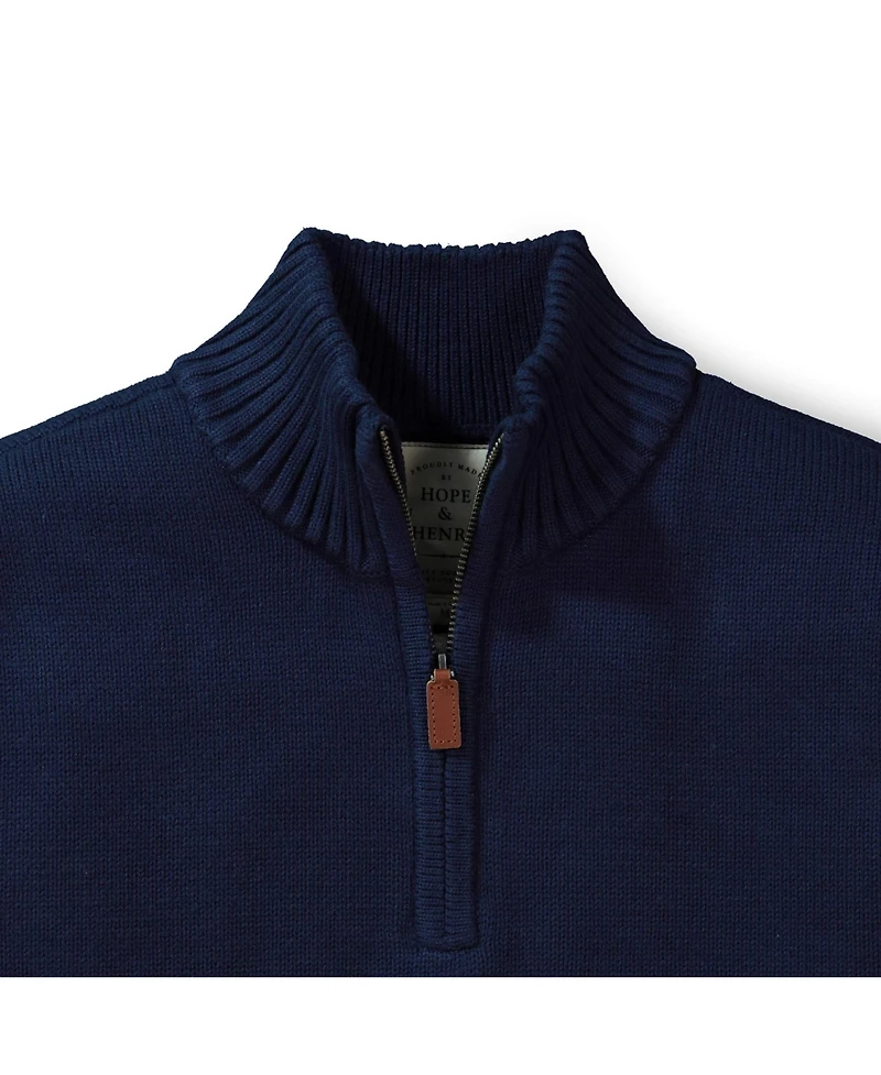 Hope & Henry Men's Half Zip Pullover Sweater