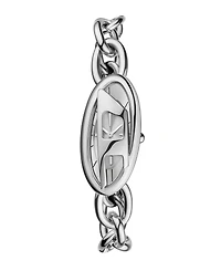 Diesel Women's D-Era Quartz Two-Hand Silver Stainless Steel 38mm