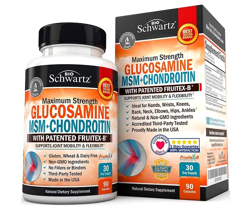 Glucosamine Chondroitin Msm 2110mg - Joint Support Supplement with Turmeric Curcumin- Made in Usa