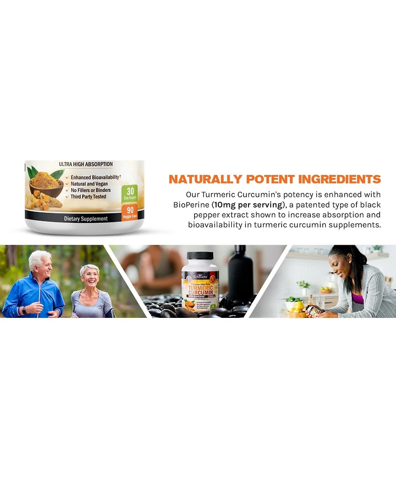 BioSchwartz Turmeric Curcumin with BioPerine 1500mg