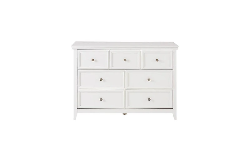 Modern 7-Drawer Dresser – White Cabinet with 7 Drawers, Perfect for Living Room or Farmhouse Closet Storage