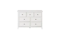 Modern 7-Drawer Dresser – White Cabinet with 7 Drawers, Perfect for Living Room or Farmhouse Closet Storage