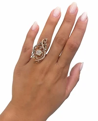 Le Vian Crazy Collection Chocolate Diamond & Nude Swirl Statement Ring (1-1/2 ct. t.w.) 14k Rose Gold