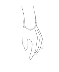 Bling Jewelry Dog Bone & Paw Print Layering Chain Link Bracelet & Earrings Set Sterling Silver