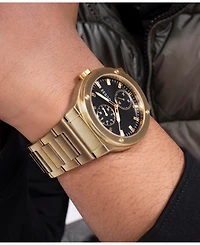 Guess Men's Multi- Function Gold Tone Stainless Steel Watch 45mm