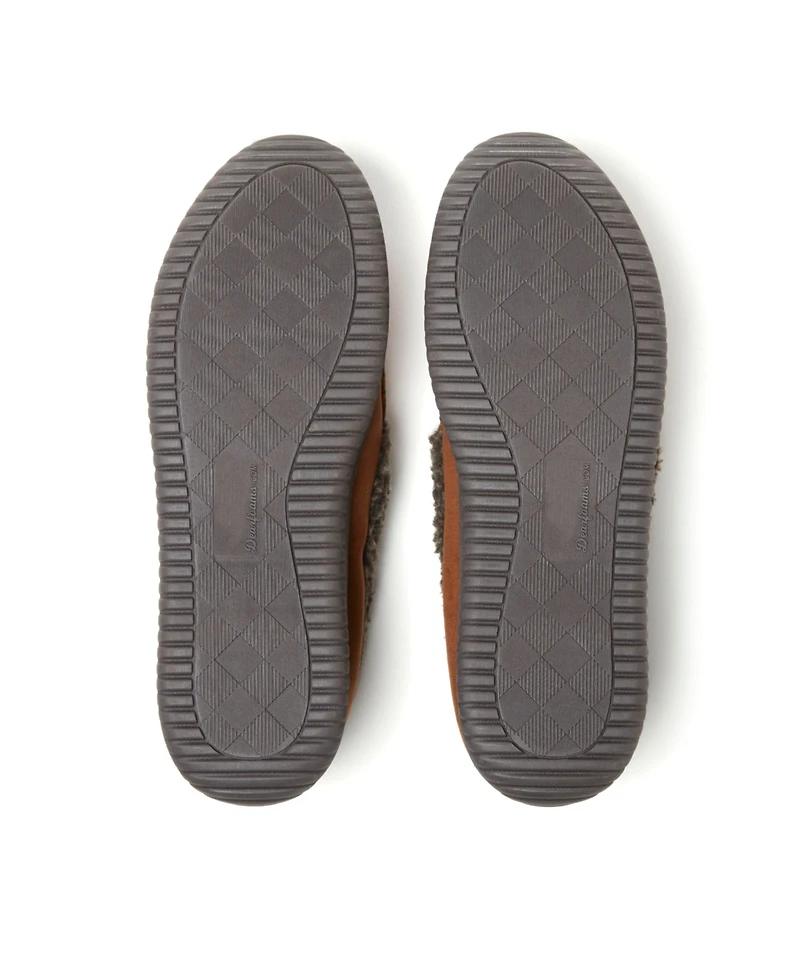 Dearfoams Men's Alexander Microsuede Moccasin House Shoe Slipper