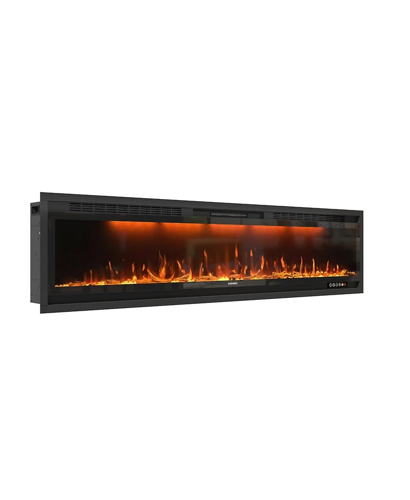 Mondawe 5120 Btu Electric Fireplace With 3 Colors Selectable And Buttons Or Remote Control