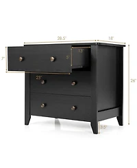 3 Drawer Dresser Chest of Drawers Bedside Table