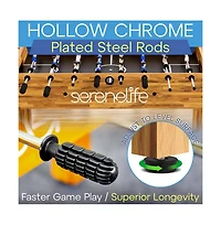 SereneLife 48" Competition Foosball Table for Home and Game Room with 2 Balls and 2 Cup Holders