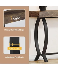 Tribesigns Console Foyer Table for Entryway: 70.87-Inch Narrow Long Entryway Entry Table, Farmhouse Sofa Table Behind Couch with Metal Legs