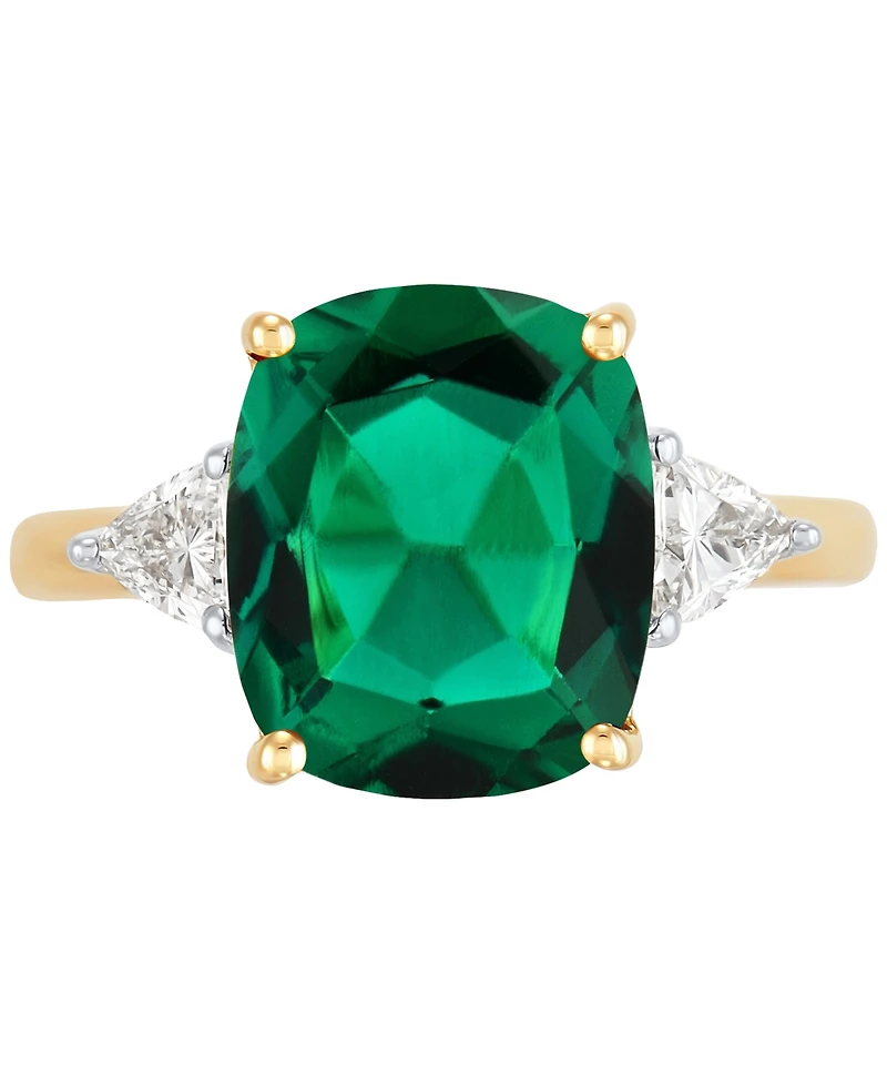 Grown With Love Lab Ruby (7-1/4 ct. t.w.) & Diamond (3/8 Statement Ring 14k Gold (Also available Emerald)