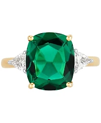 Grown With Love Lab Ruby (7-1/4 ct. t.w.) & Diamond (3/8 Statement Ring 14k Gold (Also available Emerald)