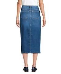 Lands' End Women's Soft Denim Midi Column Skirt