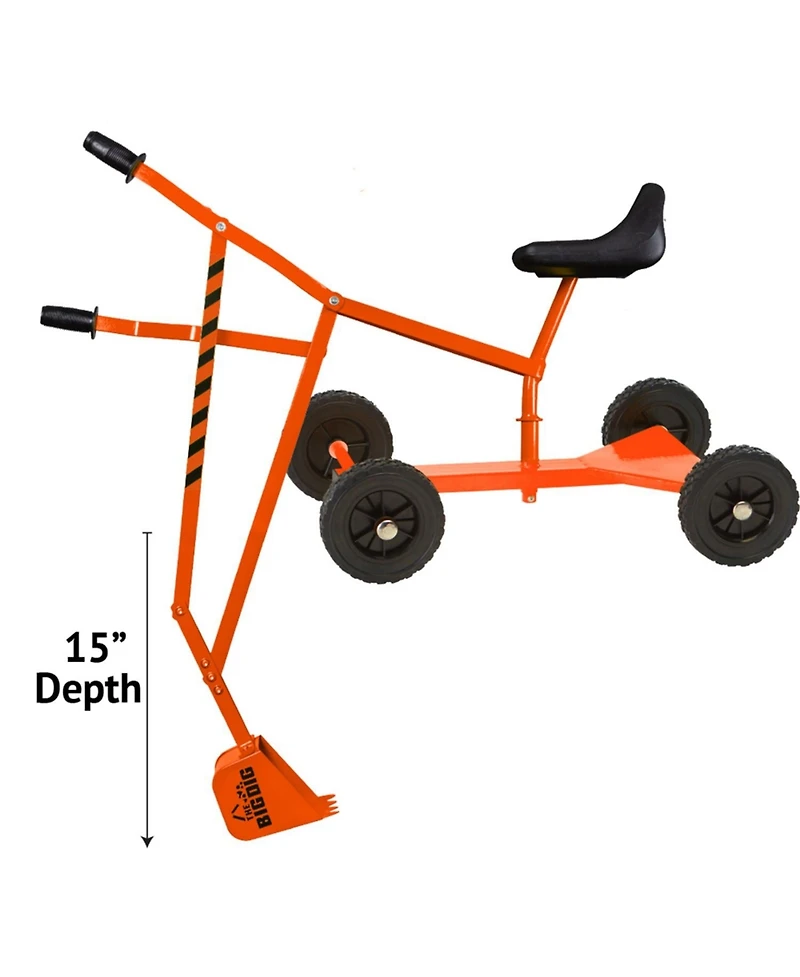 Big Dig and Roll Special Edition Sandbox Digger w/ 360 Degree Rotation, Orange