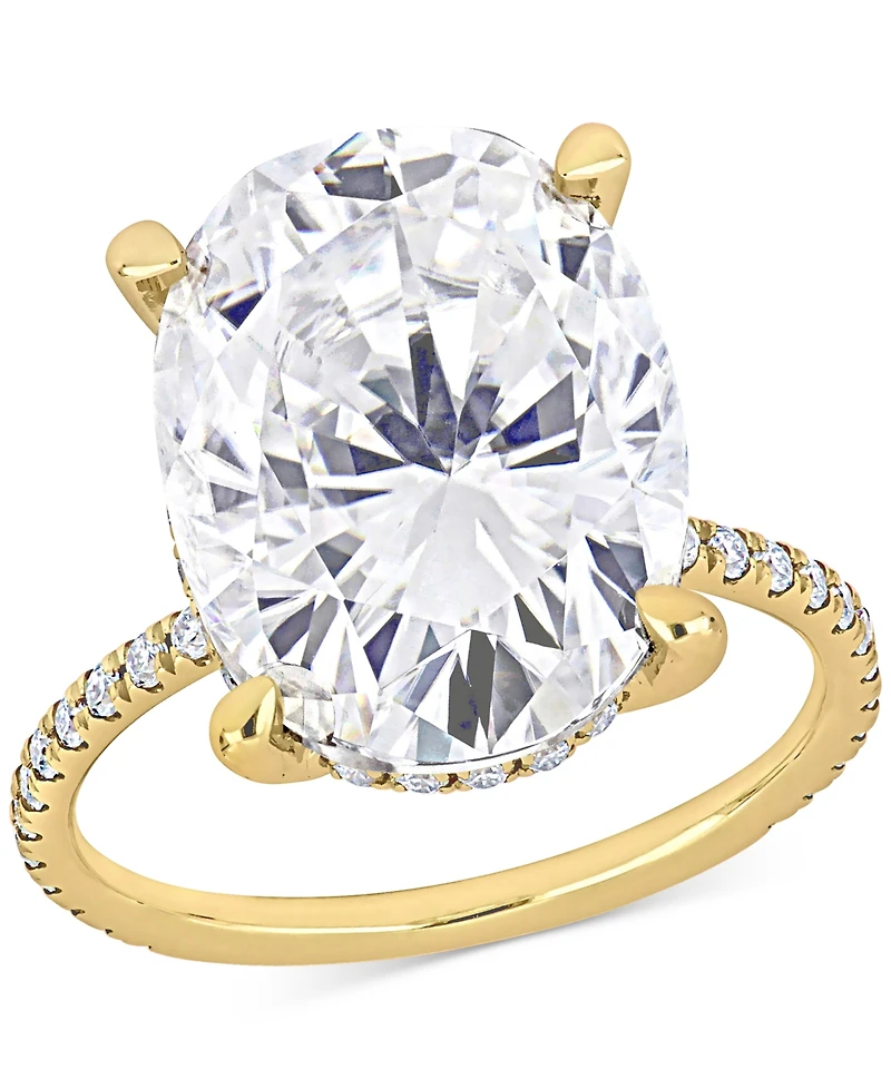 Moissanite Large Oval Engagement Ring (8 ct. t.w.) 10k Gold