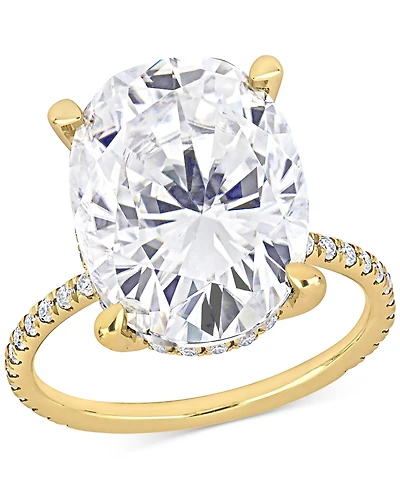 Moissanite Large Oval Engagement Ring (8 ct. t.w.) 10k Gold