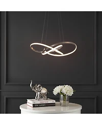 Jonathan Y Alexia 25" Abstract Integrated Led Metal Adjustable Pendant