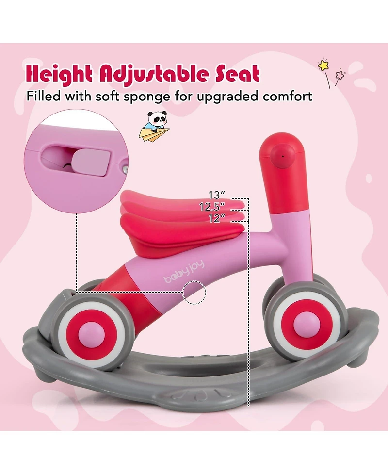 3 in 1 Rocking Horse with Detachable Balance Board and Seat