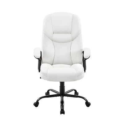 Yaheetech Faux Leather Executive Office Chair Computer Desk