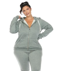 White Mark Plus Size Burnout Jogger Set