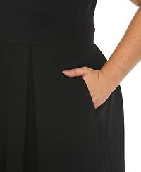 White Mark Plus Fit and Flare Dress