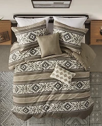 Madison Park Mariposa Stripe Herringbone 5-Pc. Comforter Set