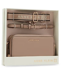 Anne Klein 3 Piece Gift Set with Double Zip Camera Crossbody
