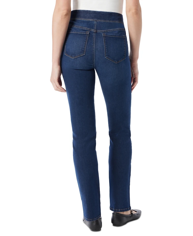 Gloria Vanderbilt Women's Amanda High-Rise Straight Pull-On Jeans
