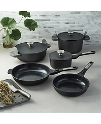 BergHOFF Leo Phantom 8pc Nonstick Ceramic Cookware Set, Recycled