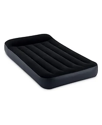 Intex Dura Pillow Rest Classic Blow Up Mattress Air Bed with Built In Pump, Twin