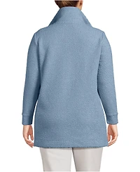 Lands' End Plus Size Boucle Fleece Coat