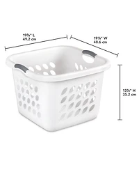 Sterilite Ultra 14 gal Square Plastic Laundry Basket w/Gripped Handles, (6 Pack)