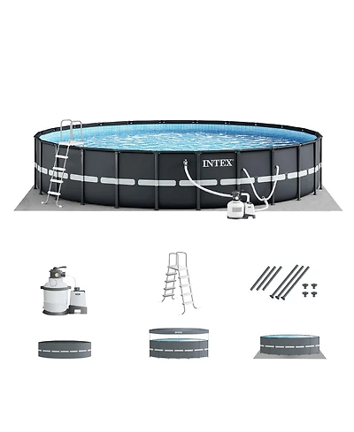 Intex Ultra Xtr Frame 14' x 42" Round Above Ground Outdoor Swimming Pool Set