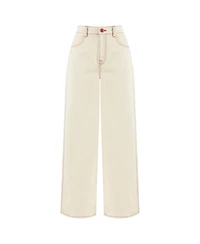 Nocturne Women's Jeans with Contrast Color Embroidery