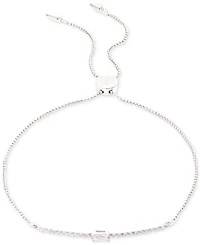 Lauren Ralph Lauren Sterling Silver Cubic Zirconia Slider Bracelet